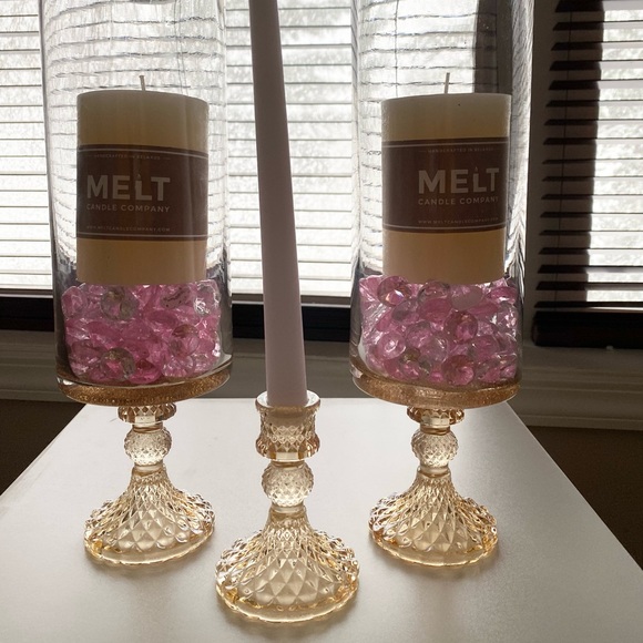 Candle Set- New Handmade Home Decor comes with New Candles + Holders - Picture 5 of 9